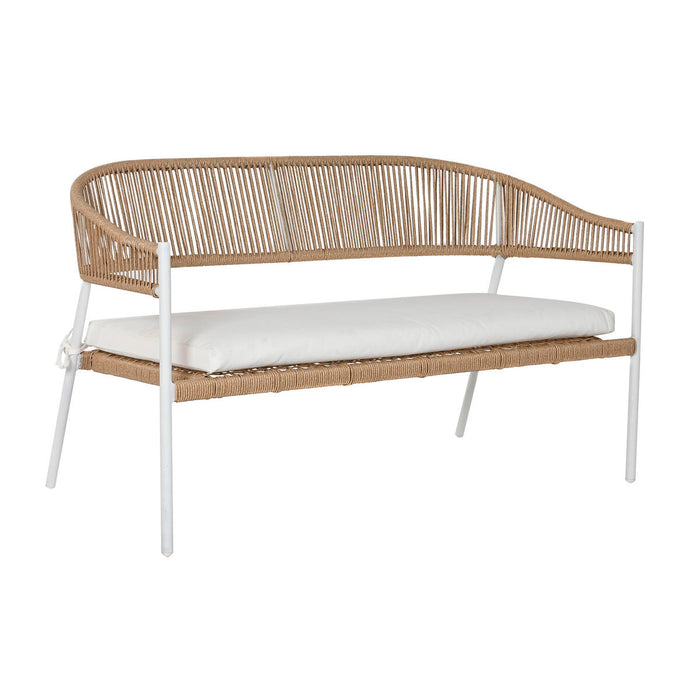 Set masă, bancă și 2 scaune Home ESPRIT Aluminiu Geam ratan sintetic 126 x 63 x 67 cm