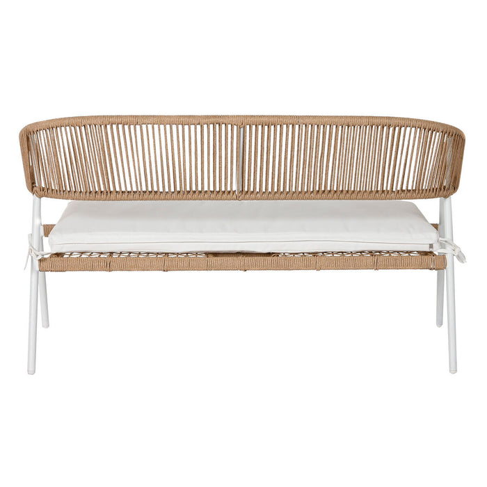 Set masă, bancă și 2 scaune Home ESPRIT Aluminiu Geam ratan sintetic 126 x 63 x 67 cm