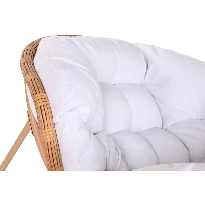 Scaun Balansoar Home ESPRIT Alb Maro Oțel 108 x 108 x 80 cm