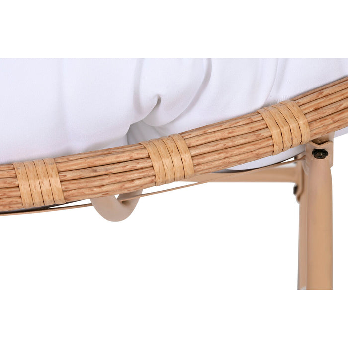 Scaun Balansoar Home ESPRIT Alb Maro Oțel 108 x 108 x 80 cm