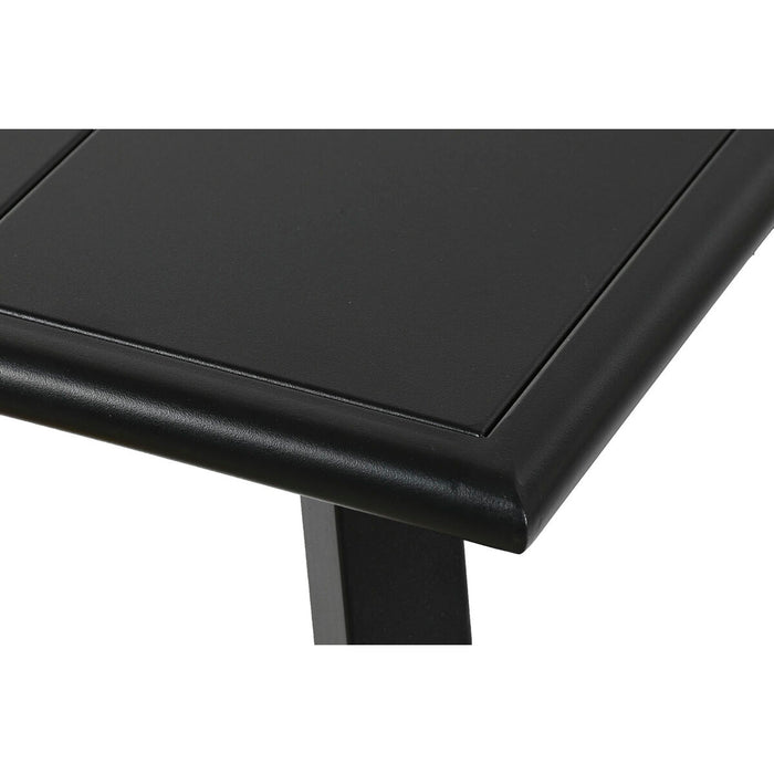 Set masă cu Trei scaune Home ESPRIT Negru Geam Oțel 123 x 66 x 72 cm