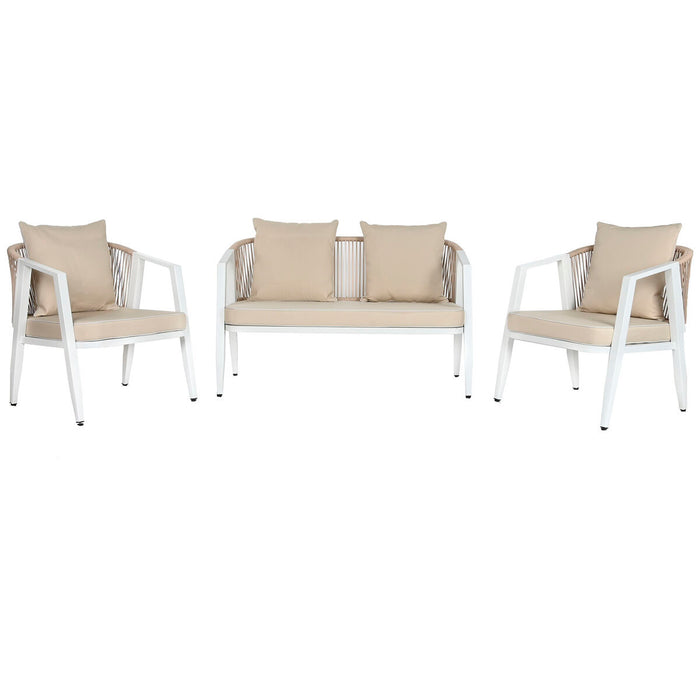 Set masă cu Trei scaune Home ESPRIT Alb Oțel 123 x 66 x 72 cm
