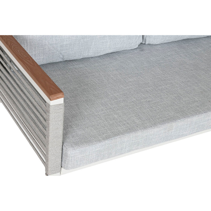 Set masă cu Trei scaune Home ESPRIT Gri Oțel Policarbonat 128 x 69 x 79 cm