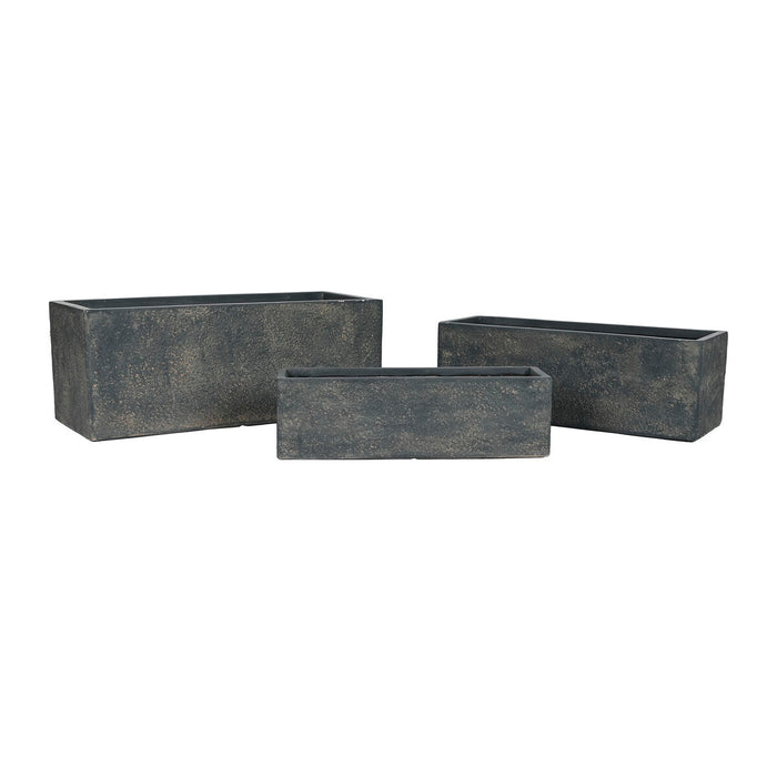 Set de jardiniere Home ESPRIT Gri Fibră Magneziu 78 x 30 x 30 cm
