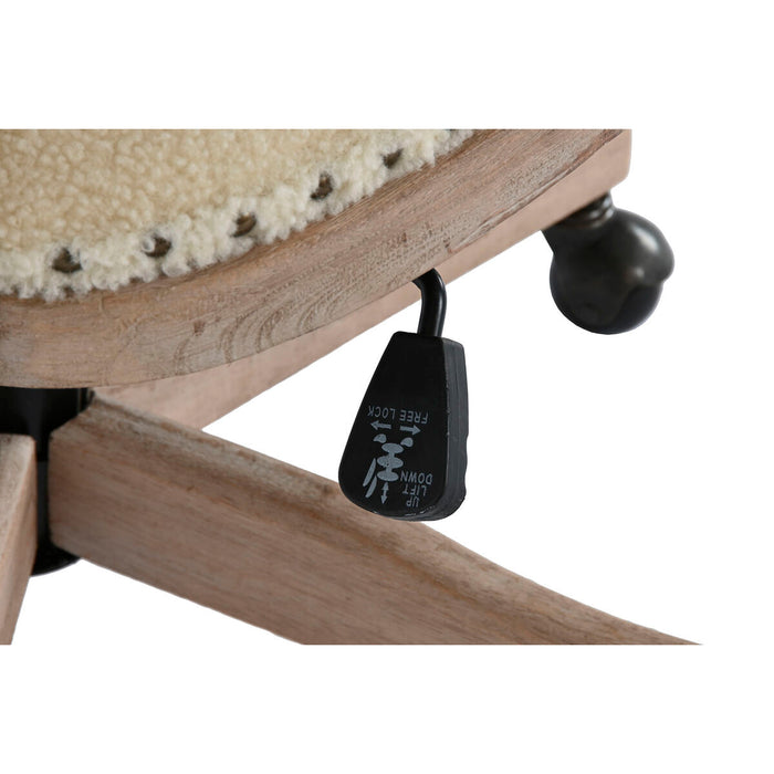 Scaun de Birou Home ESPRIT Alb Natural 52 x 50 x 98 cm 63 X 66 X 90 cm