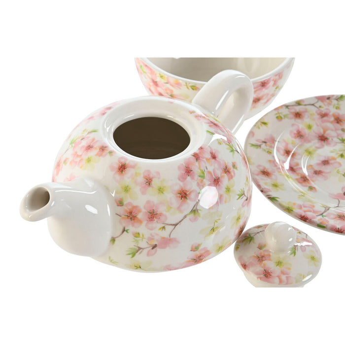 Ceainic Home ESPRIT Alb Roz Roz deschis Dolomite 750 ml (2 Unități)