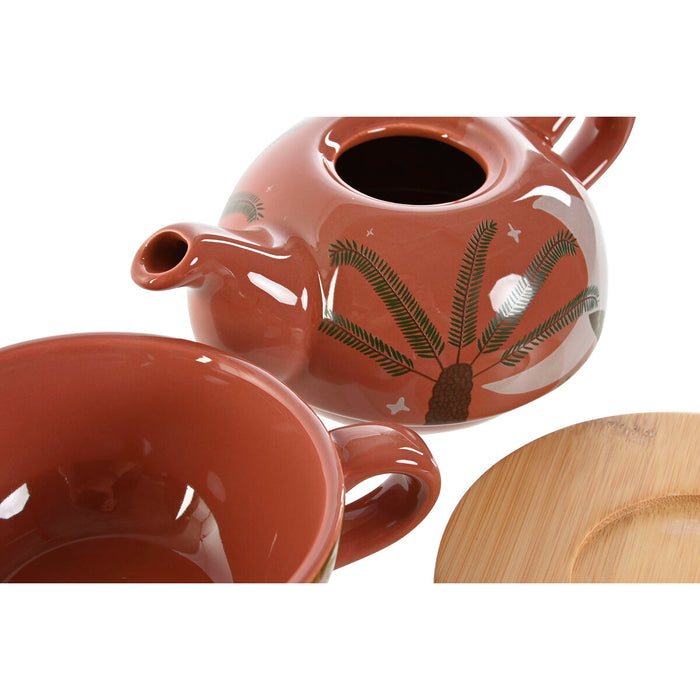 Ceainic Home ESPRIT Alb Bej Teracotă Roz deschis Dolomite 750 ml (2 Unități)