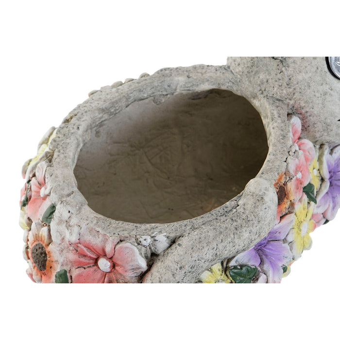 Ghiveci Home ESPRIT Gri Magneziu 34 x 23 x 26 cm (2 Unități)