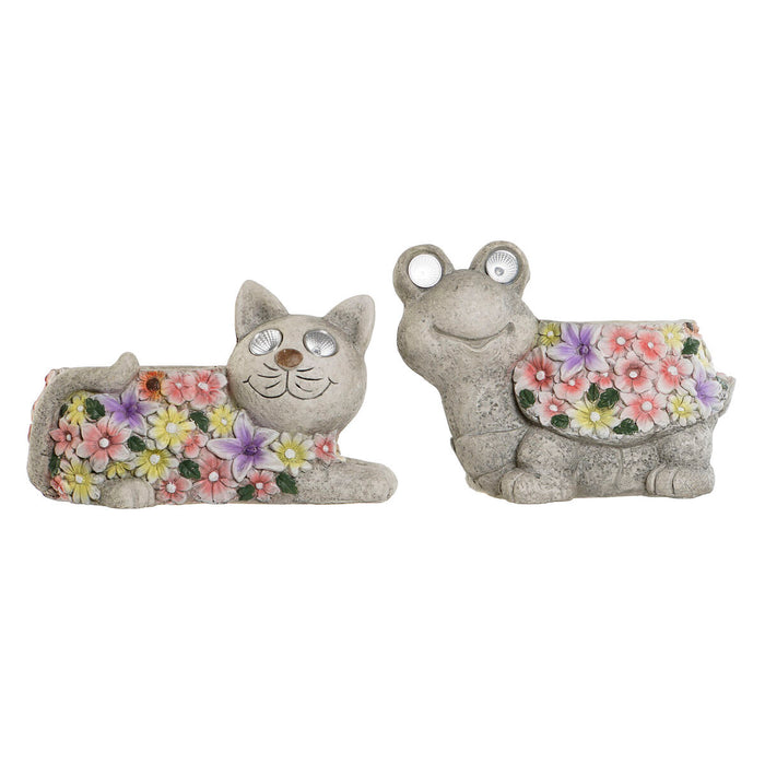 Ghiveci Home ESPRIT Gri Magneziu 34 x 23 x 26 cm (2 Unități)
