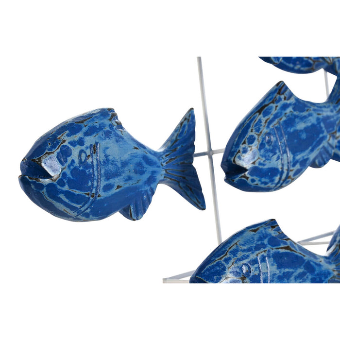 Decorațiune de Perete Home ESPRIT Mediterană Pești 89 x 10 x 65 cm