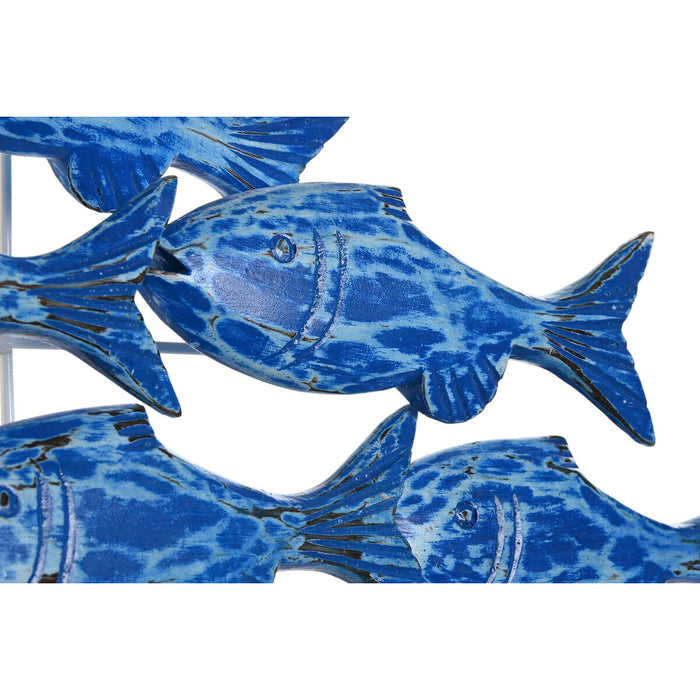 Decorațiune de Perete Home ESPRIT Mediterană Pești 89 x 10 x 65 cm