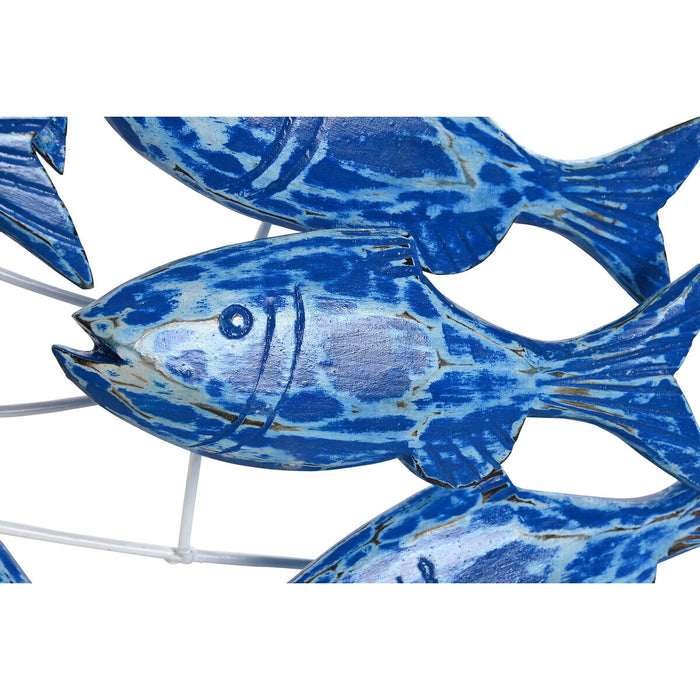 Decorațiune de Perete Home ESPRIT Mediterană Pești 110 x 10 x 45 cm