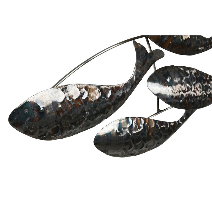Oglindă de perete Home ESPRIT Argintiu Metal Pești 70 x 10 x 110 cm