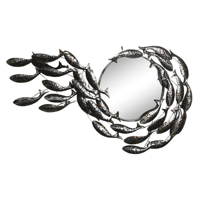 Oglindă de perete Home ESPRIT Argintiu Metal Pești 70 x 10 x 110 cm