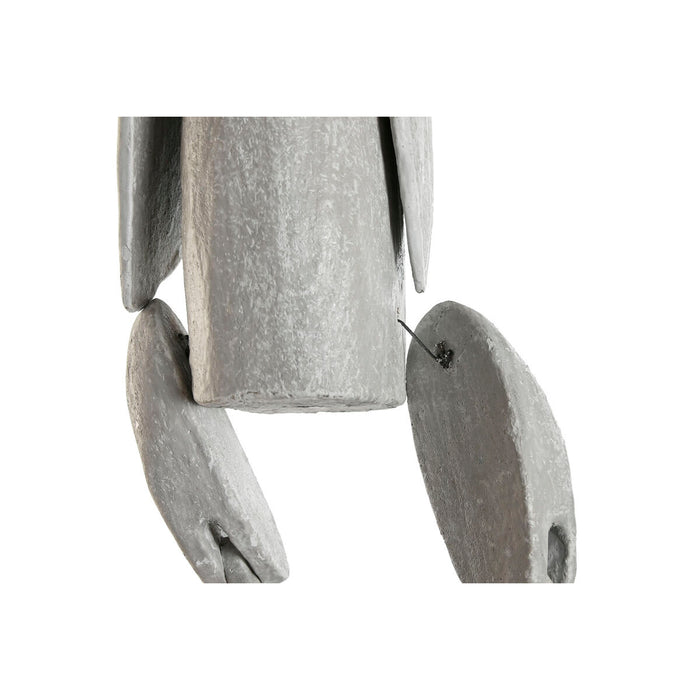 Figură Decorativă Home ESPRIT Gri Rață 16 x 14 x 42 cm (2 Piese)