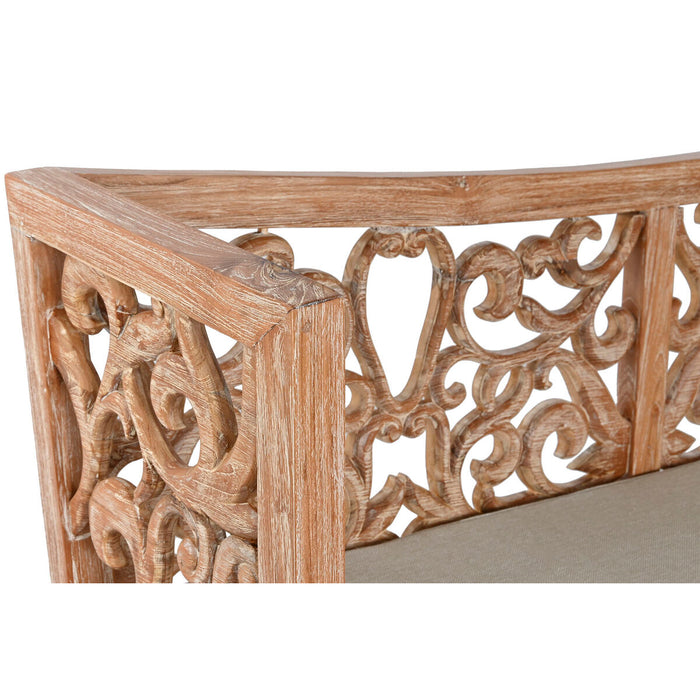 Set masă cu Trei scaune Home ESPRIT Bej Natural Tec 133 x 60 x 70 cm