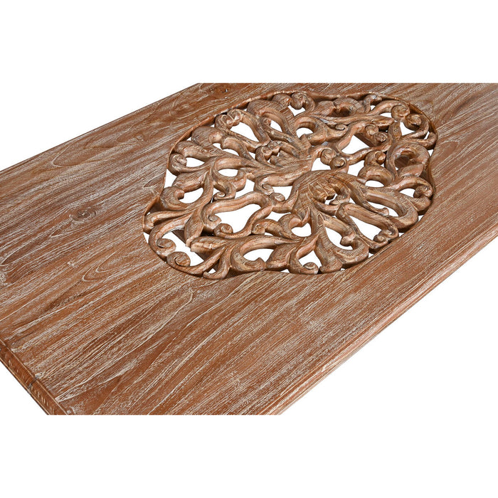 Set masă cu Trei scaune Home ESPRIT Bej Natural Tec 133 x 60 x 70 cm