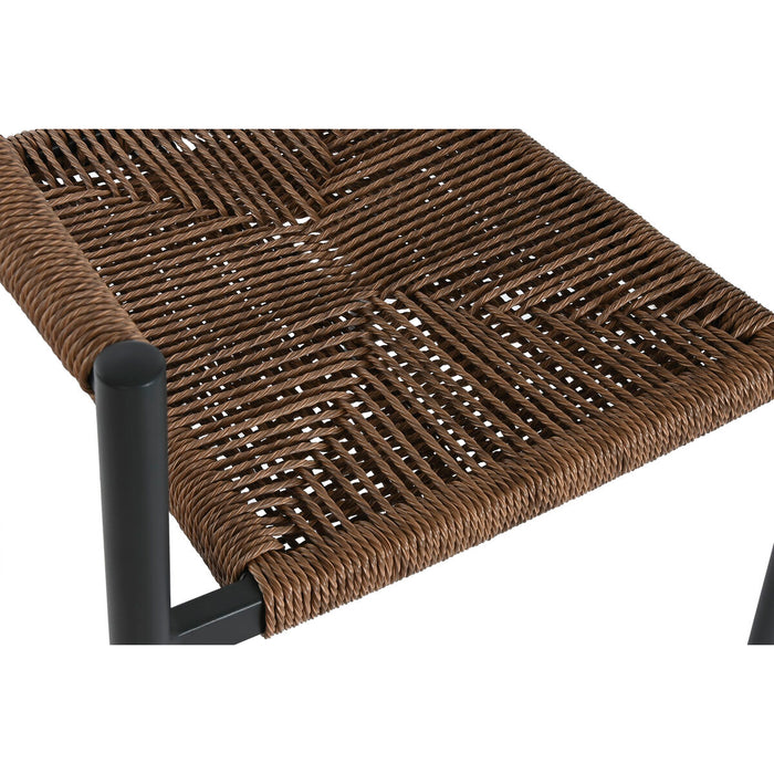 Scaun Home ESPRIT Maro Negru Aluminiu Ratan 56 x 60 x 78 cm