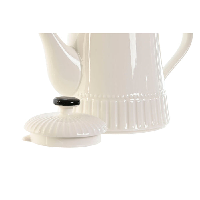 Ceainic Home ESPRIT Alb Negru Porțelan 1 L