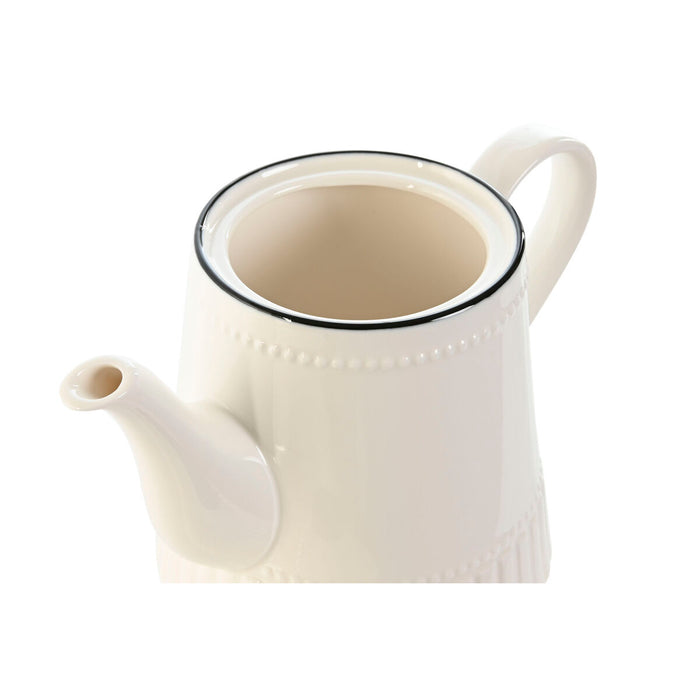 Ceainic Home ESPRIT Alb Negru Porțelan 1 L