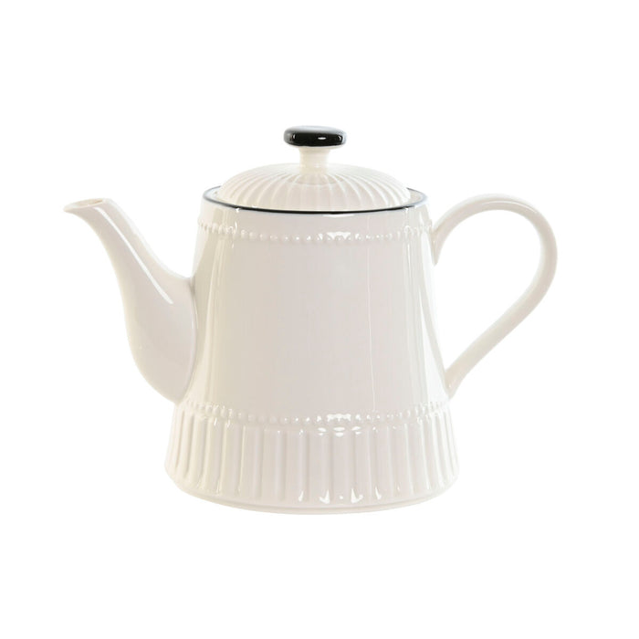Ceainic Home ESPRIT Alb Negru Porțelan 1 L