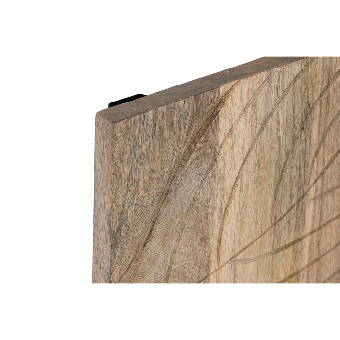 Decorațiune de Perete Home ESPRIT Natural Modern Frunza a unei plante 90 x 3 x 90 cm (9 Piese)