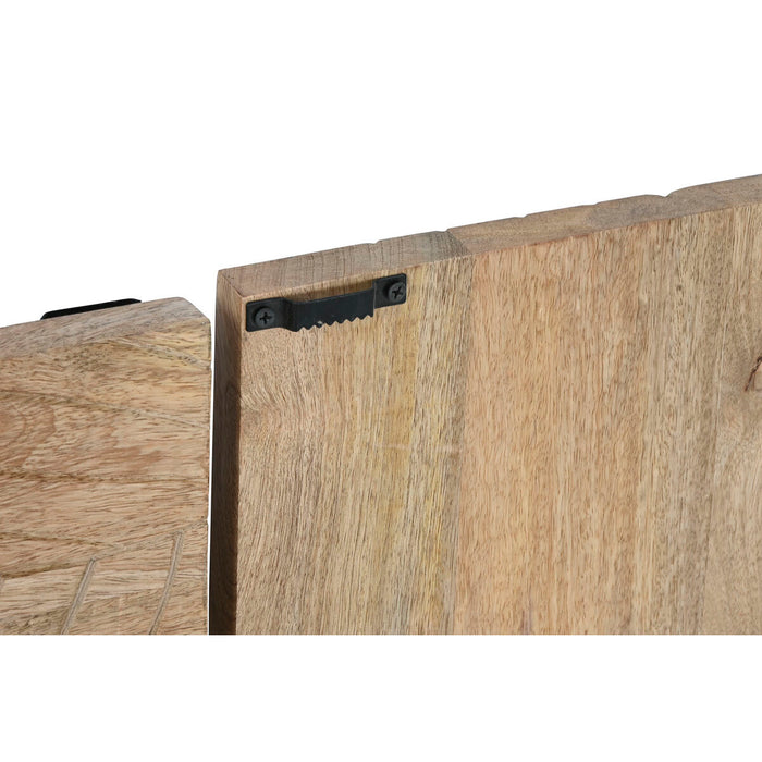 Decorațiune de Perete Home ESPRIT Natural Modern Frunza a unei plante 90 x 3 x 90 cm (9 Piese)