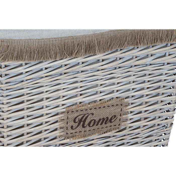Set de Coșuri Home ESPRIT Maro Natural 47 x 35 x 56 cm (5 Piese)