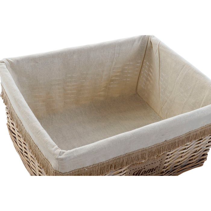 Set de Coșuri Home ESPRIT Maro Natural 48 x 40 x 22 cm (5 Piese)