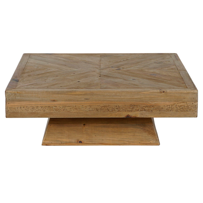 Masa de Cafea Home ESPRIT Maro lemn de pin 100 x 100 x 36 cm