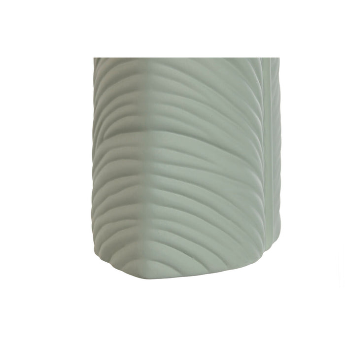 Vază Home ESPRIT Verde Gresie Tropical Frunza a unei plante 33 x 10 x 70 cm