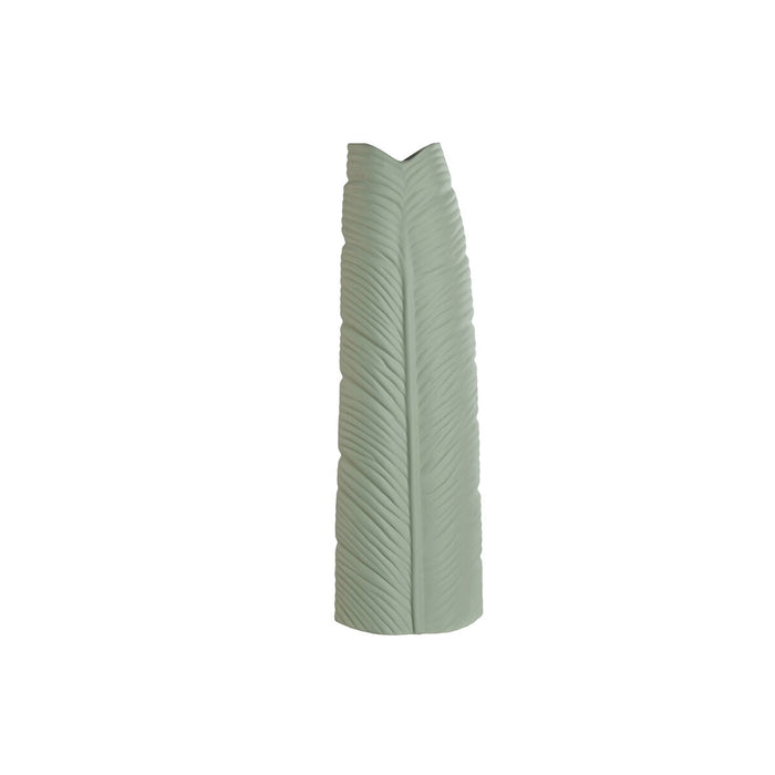 Vază Home ESPRIT Verde Gresie Tropical Frunza a unei plante 33 x 10 x 70 cm