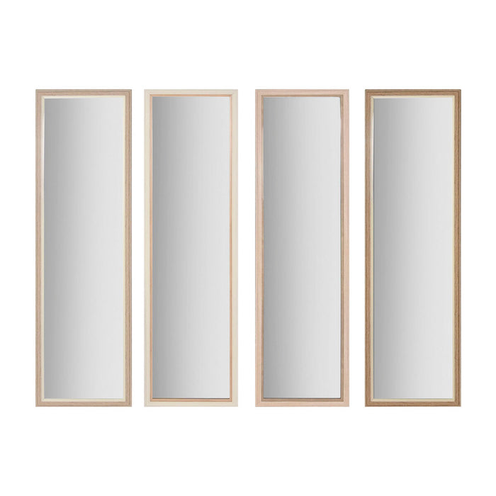 Oglindă de perete Home ESPRIT Alb Maro Bej Gri Geam polistiren 35 x 2 x 132 cm (4 Unități)