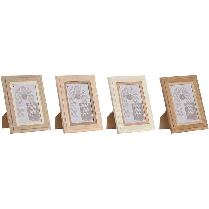 Ramă Foto Home ESPRIT Multicolor Geam Lemn MDF Scandinav 13 x 2,8 x 18 cm (4 Unități)
