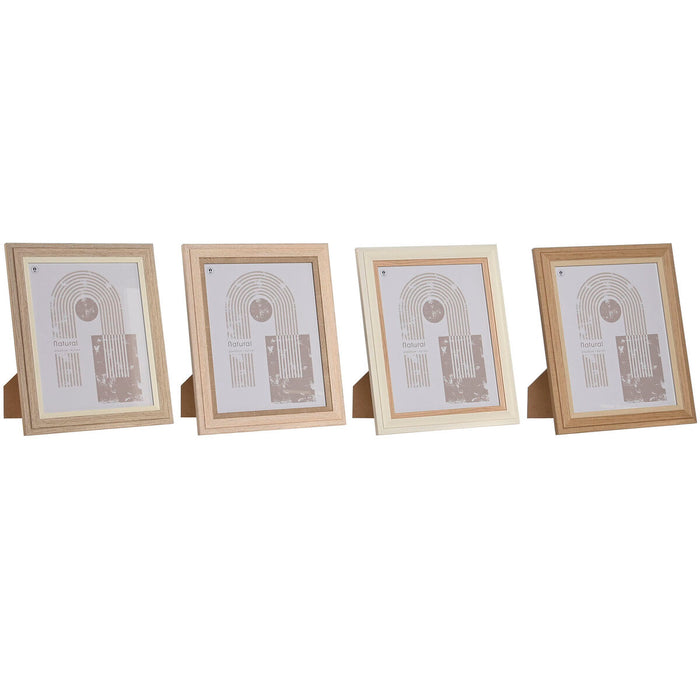 Ramă Foto Home ESPRIT Geam Lemn MDF Scandinav 23 x 2,8 x 28 cm (4 Unități)