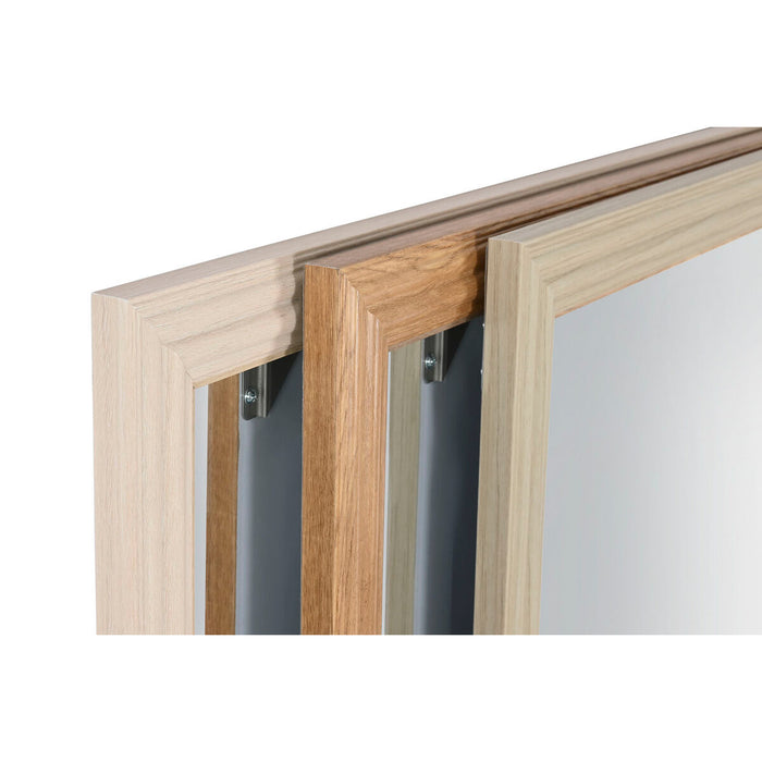 Oglindă de perete Home ESPRIT Alb Maro Bej Gri Geam polistiren 68 x 2 x 156 cm (4 Unități)