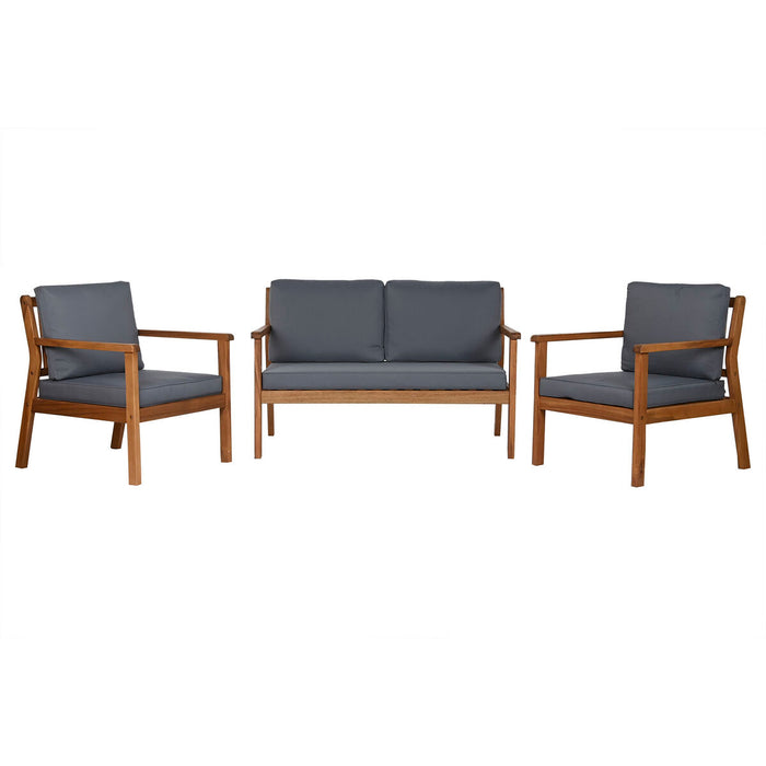 Set masă cu Trei scaune Home ESPRIT Maro Gri Salcâm 120 x 72 x 75 cm