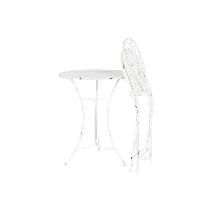 Set de Masă cu 2 Scaune Home ESPRIT Alb 60 x 60 x 70 cm
