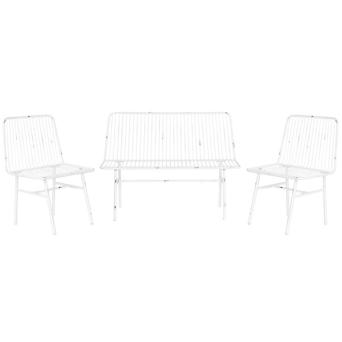 Set masă cu Trei scaune Home ESPRIT Alb Metal 115 x 53 x 83 cm