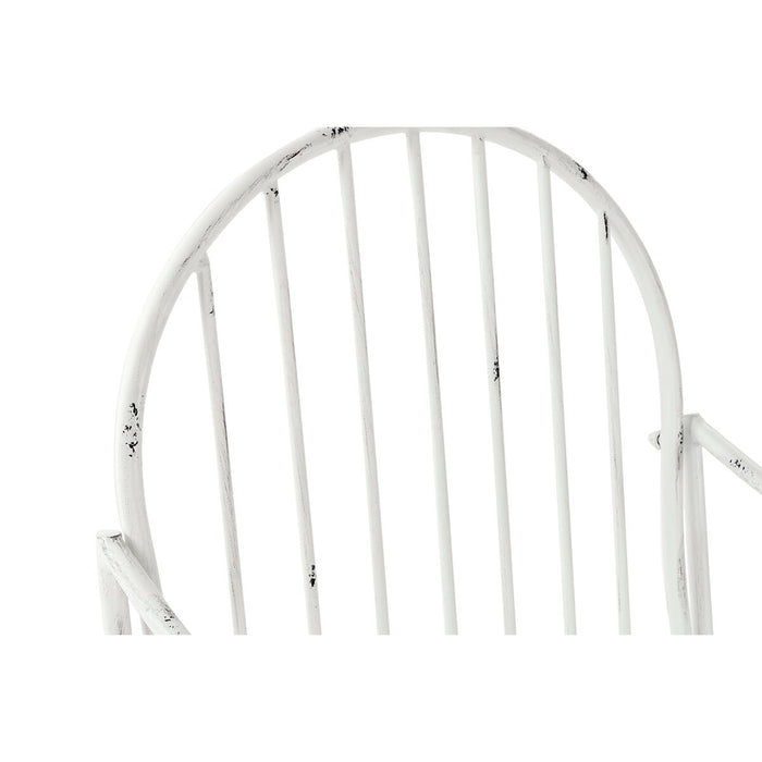 Scaun Balansoar Home ESPRIT Alb Metal 60 x 90 x 96,5 cm