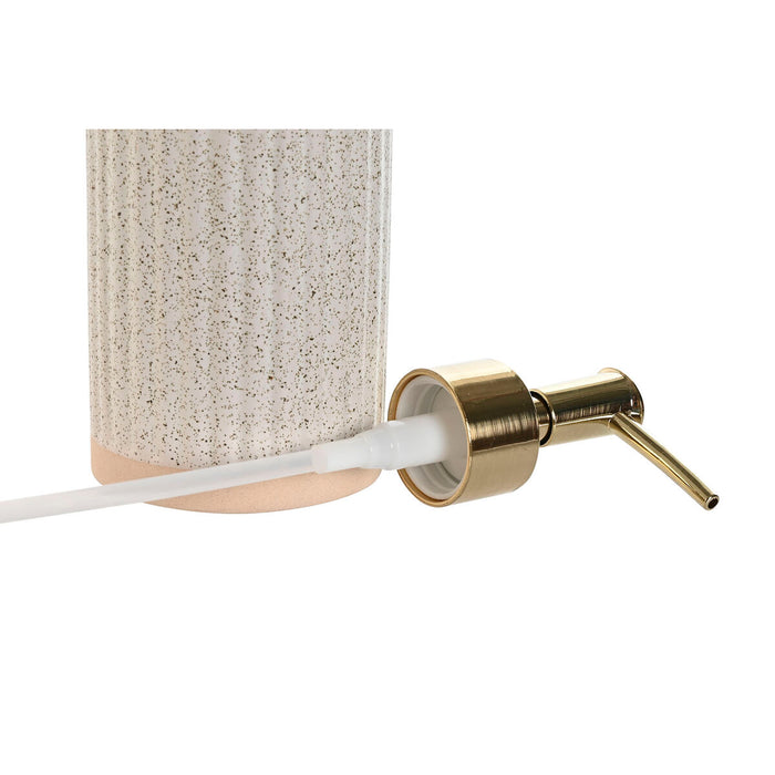 Dozator de Săpun Home ESPRIT Bej Auriu* Gresie Mat 8 x 7 x 21 cm