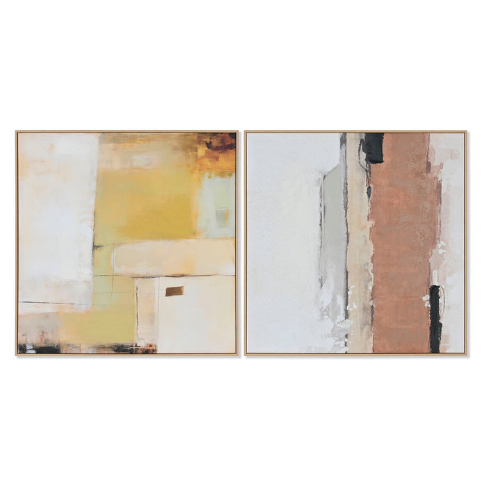 Tablou Home ESPRIT Abstract Urban 100 x 4 x 100 cm (2 Unități)