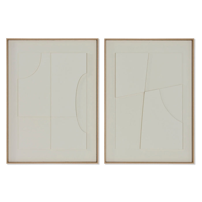 Tablou Home ESPRIT Abstract Scandinav 55 x 4 x 75 cm (2 Unități)