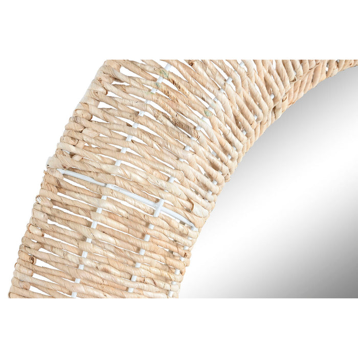 Oglindă de perete Home ESPRIT Natural Metal Fibră Tropical 90 x 8 x 90 cm