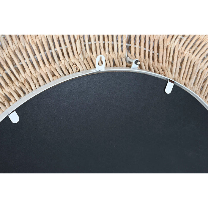 Oglindă de perete Home ESPRIT Natural Metal Fibră Tropical 90 x 8 x 90 cm