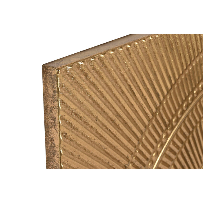 Decorațiune de Perete Home ESPRIT Auriu* 97 x 3 x 97 cm (2 Piese)