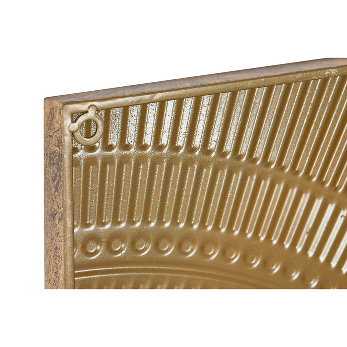 Decorațiune de Perete Home ESPRIT Auriu* 97 x 3 x 97 cm (2 Piese)