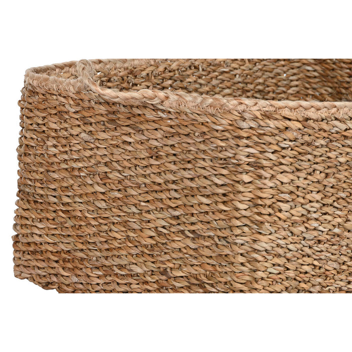 Set de Coșuri Home ESPRIT Natural Fibră naturală Boho 50 x 40 x 30 cm (3 Piese)