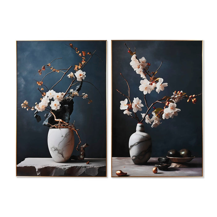 Tablou Home ESPRIT Oriental Vază 80 x 3 x 120 cm (2 Unități)