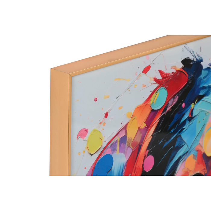 Tablou Home ESPRIT Modern Câine 80 x 3 x 80 cm (2 Unități)